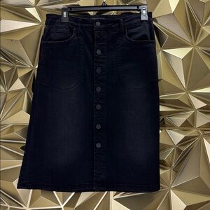 Kut from the Kloth Black Denim Skirt